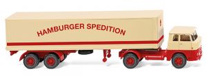 WIK051319 - HENSCHEL HS 14/16 4x2 avec semi caisse rigide 2 essieux Hamburger Spedition