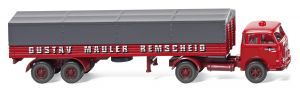 MAN Pausbacke 4x2 avec semi 2 essieux bachée à ridelles Gustav Mauler Remscheid