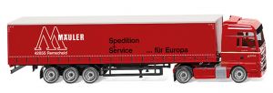 MAN TGX Euro 6 4x2 avec semi bachée 3 essieux Mauler spedition service