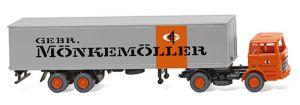 MERCEDES 1620 4x2 avec semi caisse rigide 2 essieux Monkemoller