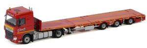 DAF XF Space Cab et plateau 3 essieux extensible Transport CAPELLE