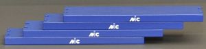 YCC604-7M - 4 plaques de roulage - 11 x 5 cm - Bleu MIC