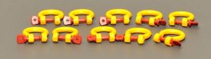 10 Manilles - 100 Tonnes Jaunes - En miniature