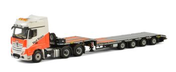 WSI01-2209 - MERCEDES ACTROS MP4 BIG SPACE 6x2 avec plateau surbaissé 4 essieux VEST KRAN