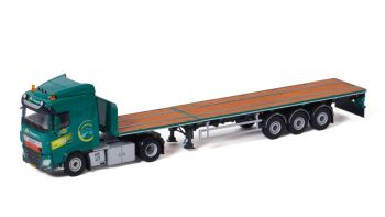 WSI01-3466 - DAF XF SPACE CAB MY2017 4x2 avec plateau 3 essieux AM TRANSPORT