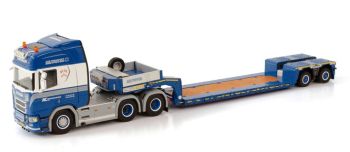 WSI01-3572 - SCANIA R HIGHLINE 6x2 avec plateau surbaissé 2 essieux AC MEJERIMASKINER