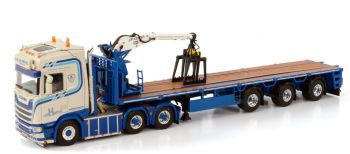 WSI01-3676 - SCANIA S Highline CS20H 6x4 avec plateau 3 Essieux et grue de déchargement  L.A. VAN DEN HEUVEL Transport