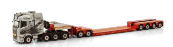 WSI01-3681 - SCANIA S Highline 8x4 avec porte engin surbaissé 4 essieux et dolly 2 essieux transport LOURD D'ESSER