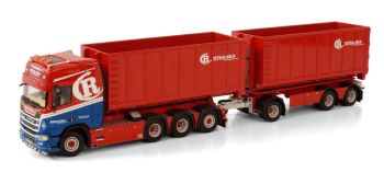 WSI01-3703 - SCANIA R Highline 8x4 porteur avec remorque Ampliroll 2+1 Essieux RYGAARD