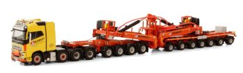 WSI01-3710 - VOLVO FH4 Globetrotter 8x4 avec remorque pour éolienne 7+4 Essieux SILVASTI