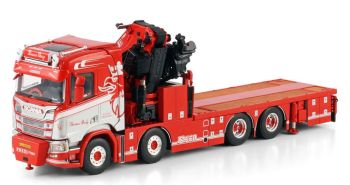 WSI01-4444 - SCANIA R Normal CR20N 8x4 porteur avec grue FASSI 1100 THOMAS BERG