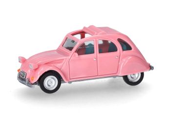 HER020824-008 - CITROEN 2CV toit pliant ouvert rose