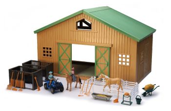 NEW05655 - Coffret de la ferme VALLEY RANCH avec grange animaux et accessoires