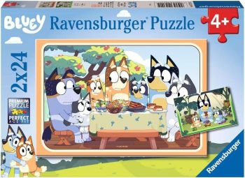RAV057115 - 2 Puzzles 24 Pièces - C'est parti avec BLUEY !