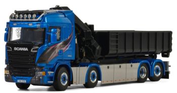 WSI01-2195 - SCANIA R13 8x2 Porteur avec benne déposable et grue PALFINGER 7400.2