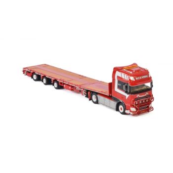 WSI01-3128 - DAF XF SSC avec plateau 3 essieux W P de KONING