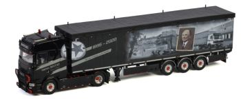 WSI01-3242 - SCANIA S Highline CS20H 4x2 avec remorque bâchée 3 Essieux transport BOUYAT