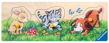 RAV03203 - Mes premiers puzzles en bois - Bébés animaux mignons 5 pièces