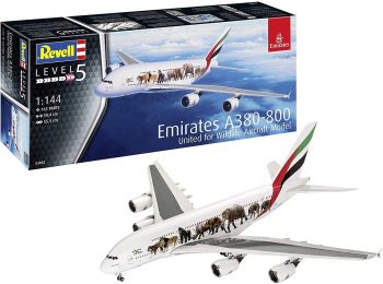 REV03882 - Avion Airbus A380-800 Emirates Wild Life à assembler et à peindre
