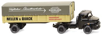 WIK051002 - MERCEDES 4x2 avec remorque bâchée 1 Essieu NELLEN & QUACK