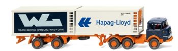 WIK052201 - KRUPP 6x2 avec plateau et container frigo HAPAG LLOYD/WL
