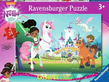 RAV05553 - Puzzle géant de sol 24 Pièces Nella princesse chevalier 70 x 50cm