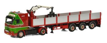 WSI06-1116 - SCANIA R143 SL 4x2 avec remorque 3 Essieux et grue de chargement FONTIANE WEERT