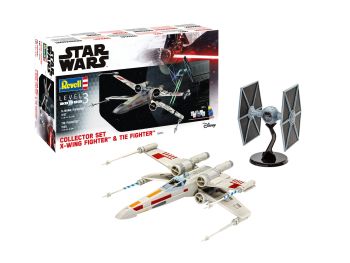 REV06054 - Set Collector X-Wing Fighter + TIE Fighter STAR WARS avec peinture à assembler