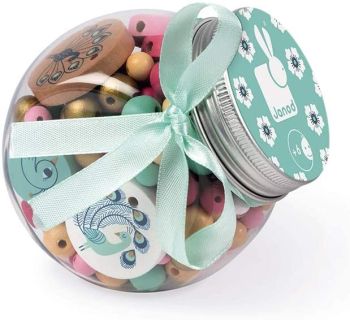 JAN06670-06671 - Lot perles Oiseaux Paons et Hirondelles