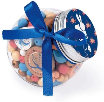 JAN06671 - Pot de perles oiseaux Hirondelles