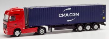 HER066808 - MERCEDES Actros 4x2 avec porte container et container CMA/CGM
