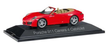 HER071109 - PORSCHE 911 Carrera 4 cabriolet rouge