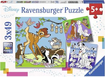 RAV080434 - Puzzle 3x49 Pièces Les amis Disney