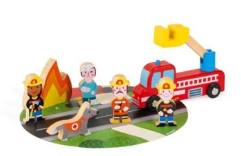 Set Pompiers en bois