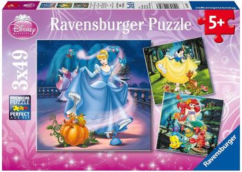 RAV093397 - Puzzle 3x49 Pièces Princesse Disney