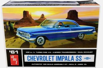 AMT1013/12 - CHEVROLET Impala SS 1961 Bleu à assembler et à peindre