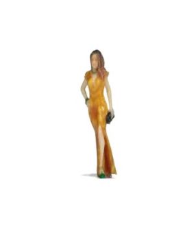 NOC10406 - Dame en robe jaune 3D