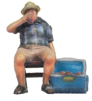 NOC10431 - Homme sur chaise pliante 3D