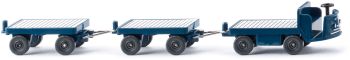 WIK116004 - Chariot électrique avec remorques bleu