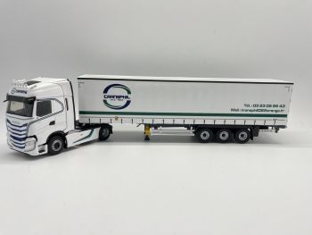 ELI118107 - IVECO S-Way 4x2 2021 avec remorque bâchée 3 Essieux – Transport TRANSPHIL