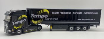 ELI118373 - DAF XG 4x2 avec remorque tautliner 3 Essieux - Transport TEMPO