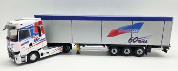 ELI118407 - RENAULT T High 4x2 2023 avec remorque à fond mouvant 3 Essieux 60ans COQUELLE