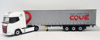 ELI118452 - DAF XG 4x2 avec remorque bâchée 3 Essieux Transports  COUE