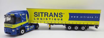 ELI118697 - RENAULT T E-Tech 4x2 avec remorque tautliner bâchée 3 Essieux SITRANS LOGISTIQUE