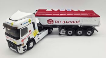 ELI118709 - RENAULT T 480 4x2 avec benne TP 3 Essieux TDB DU BACQUE