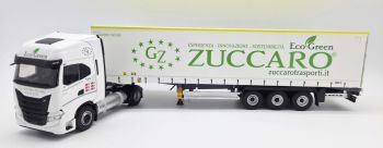 ELI118851 - IVECO S-WAY NP 4x2 avec remorque bâchée 3 Essieux ZUCCARO TRANSPORTI BIANCO