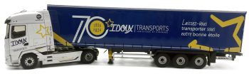 ELI118918 - DAF XG 4x2 avec remorque Tautliner 3 Essieux Transports IDOUX 70 ans