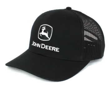 1308-3345-BK - Casquette noir avec filet JOHN DEERE