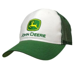MC13080002WH - Casquette verte et blanche avec maille JOHN DEERE