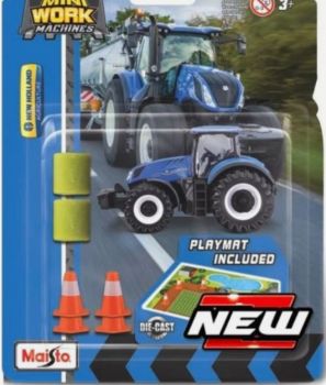 MST15592N - Set mini work machines - NEW HOLLAND T7  avec accessoires sous blister
